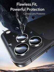 Lens Protector Film 3pcs Camera Lens Protector Compatible With IPhone 17 Pro Max/17 Pro/16 Pro Max/16 Pro/15 Pro Max/15 Pro/14 Pro Max/14 Pro/13/12/11, Ultra-Durable HD Separate Lens Protector, Ultra-Thin Tempered Glass, Transparent Mother's Day Gift Anniversary Birthday Party - Clear - View 3