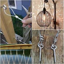 30M Stainless Steel Wire Rope Cable Hooks Hanging Kit Garden Railing Rope Roll - VJE0399 - View 9