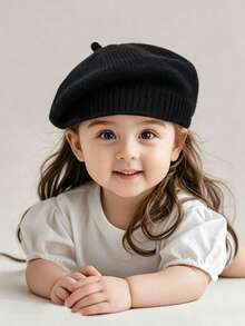 Candy Color Versatile Knitted Beret, Cute Children's Beret - Artist Hat, Suitable For Children Aged 6 To 36 Months - Multicolor - View 2
