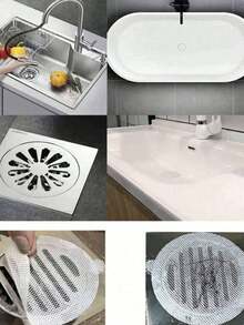 5/10/20/30pcs Drain Strainer Cover, Hair Catcher, Shower Floor Drain Filter, Floor Drain Filter Sticker, Sink Filter Sticker, Bathroom Tool, Bathroom Accessory - Multicolor - View 5