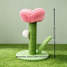 1pc Tulip-Shaped Cat Scratching Board With Sisal Rope, Pet Cat Scratching Post Toy - Multicolor - View 5