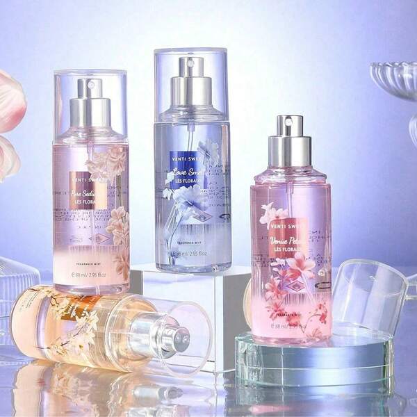 4/2/1pc 88ml Floral Fragrance Spray, Home Air Freshener, Contains Long-Lasting Natural Floral Scent, Releases Elegant Floral And Fruity Aroma, Long-Lasting Fragrance, Fresh Scent Without Odor, Suitable For Indoor And Outdoor, Party, Travel, Vacation, Home, Hotel, Office, Perfect Choice For Daily Gift