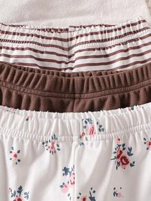 Autumn/Winter Baby Girl Casual Long Sleeve Triangle Bodysuit + Pants Multi-Piece Set - Multicolor - View 9