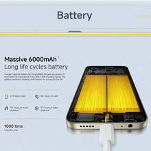 Xiaomi POCO C81 Pro 全球版智慧型手機 NFC 沉浸式 6.9 吋螢幕 120Hz 高更新率 6000mAh(Typ) 電池 強大八核處理器 13MP AI 雙鏡頭 簡約精緻設計 支援記憶體擴充 側邊指紋辨識 AI 面部解鎖 3.5mm 耳機孔 200% 音量增強 Xiaomi HyperOS 3 - 綠色 - 查看 4