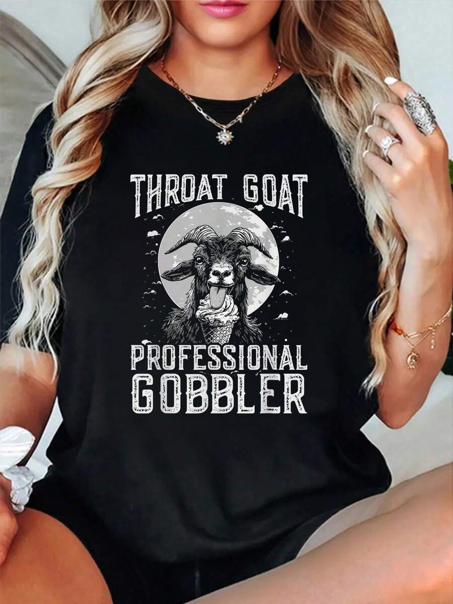 100% Cotton Embarrassing Shirt Throat Goat Inappropriate Adult Humor T ...