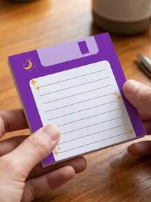 4-Pack Vintage Floppy Disk Sticky Notes, 3x3 Inch Lined Starry Sky & Moon Notebook, For Office Desk Decor, Aesthetic Planning Supplies And Unique Colleague Gift (50 Sheets Per Book) - one-size - View 8