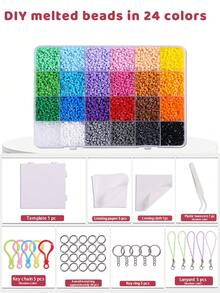 2.6mm Beading Kit With Multi-Color Beads, Tools And Beading Board, Ideal DIY Personalized Accessory Gift For Family And Friends - Multicolor - View 7