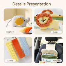 Foldable Forest & Grassland Baby Tummy Time Mirror With Crinkle Paper, Multi-Texture Fabric Hanging Toy, Sensory Early Learning Toy For Infants - Green - View 9