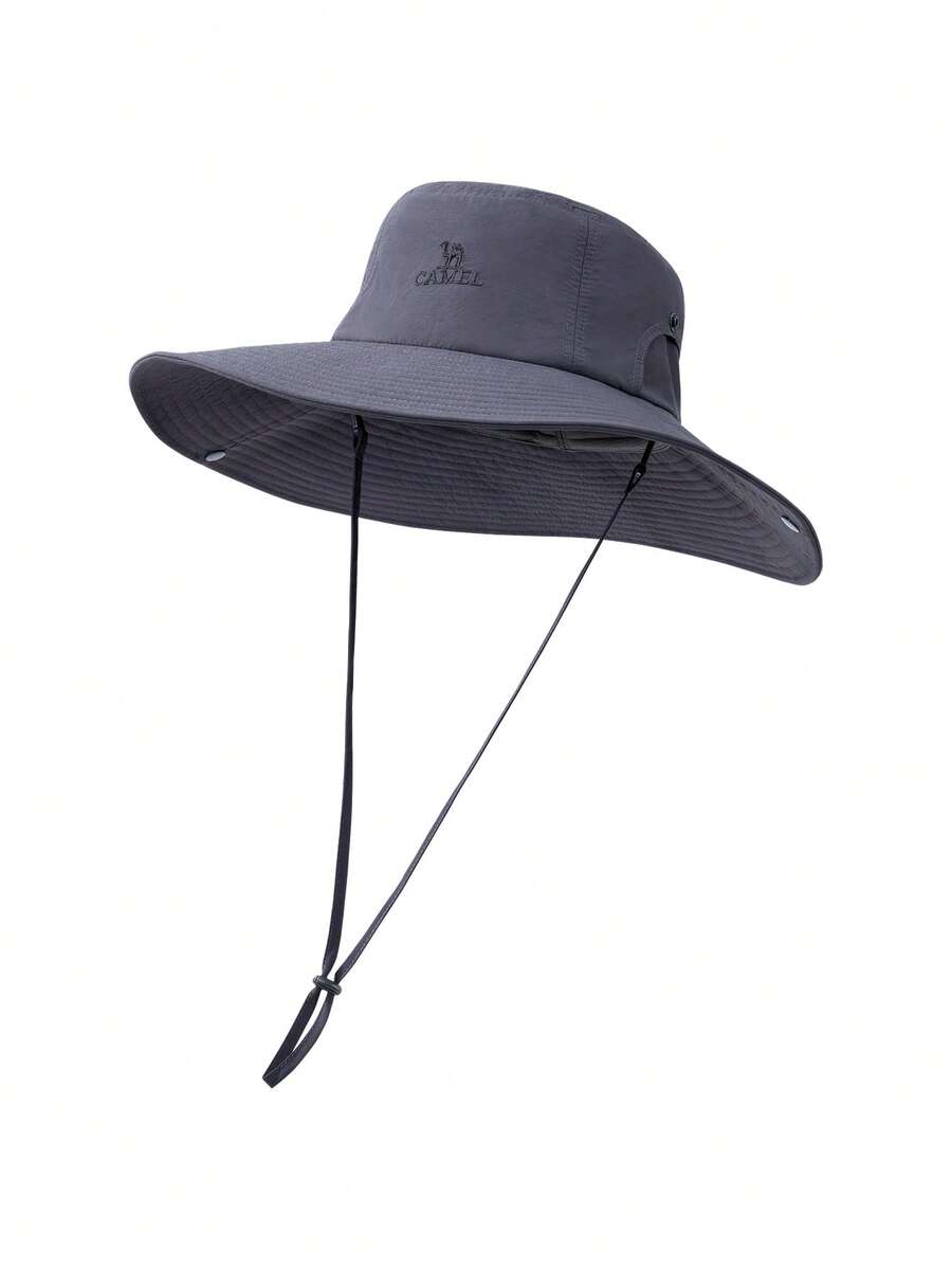 CAMEL CROWN Mũ xô vành rộng cho nữ, mũ chống nắng bảo vệ UV, mũ denim cho nam, mũ chống nắng cho leo núi và đi bộ đường dài - Màu xám đen - Xem 1
