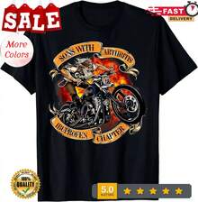 LIMITED Sons With Arthritis Ibuprofen Chapter Motorcycle T-Shirt - 黑色 - 查看 1