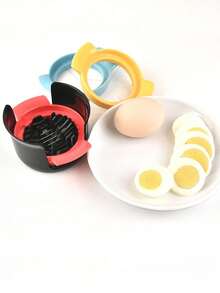 1件 3合1多功能切蛋器,廚房用具套組,切蛋器、切片器、分隔器,廚房配件,家用商品,廚房小工具,適用於水煮蛋、皮蛋和水果;輕鬆切出均勻美觀的薄片 - 彩色 - 查看 5