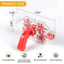 1pc Bike Chain Cleaner Tool Kit, Transparent Bicycle Chain Cleaning Machine With Built-In Brushes, Quick Deep Clean Chain Washer For Mountain & Road Bike Drivetrain Maintenance - Red - View 7