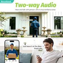 WiFi Security Camera, Supports AI Human Tracking, Color Night Vision And Two-Way Audio, Suitable For Home Security - Perfect Gift For Valentine's Day/Christmas/New Year - White - View 3