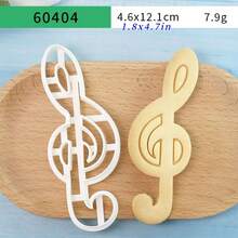 MIANXIAOXIN 1pc/4pcs Music Symbol Shaped Cookie Cutter, Treble Clef Music Theme Baking Mold, Suitable For Birthday Cake Decoration And Pastry Making - Multicolor - View 8