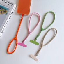1pc Phone Lanyard Wrist Strap, Premium Minimalist Self-Locking Anti-Loss Adjustable Length With Spacer, Short Polyester Hand Rope For Men And Women - Multicolor - View 1