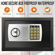 7Sevenjokers Small Black Digital Combination Security, 8.5L Anti-Theft Security With 2 Spare Keys; Concealed Mini Secure For Home, Halls Of Residence, Offices And Hotels; Storage For Valuables - Black - View 3