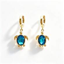 1 Pair French Island Vacation Style Metal Pendant Earrings - Gold - View 4