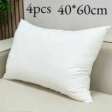 Núcleo de almohada de tela no tejida, relleno de algodón PP suave y de alta resistencia, disponible en varios tamaños, envío sellado al vacío, núcleo de almohada rectangular blanco. - Blanco - Ver 11