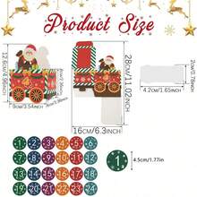 24 Pcs Christmas Train Gift Boxes With Stickers Red Train Santa Claus Snowman Xmas Advent Calendar Boxes Treat Boxes 24 Days Of Christmas Countdown Gift Boxes For Winter Holiday Christmas Decorations - Train Style - View 2