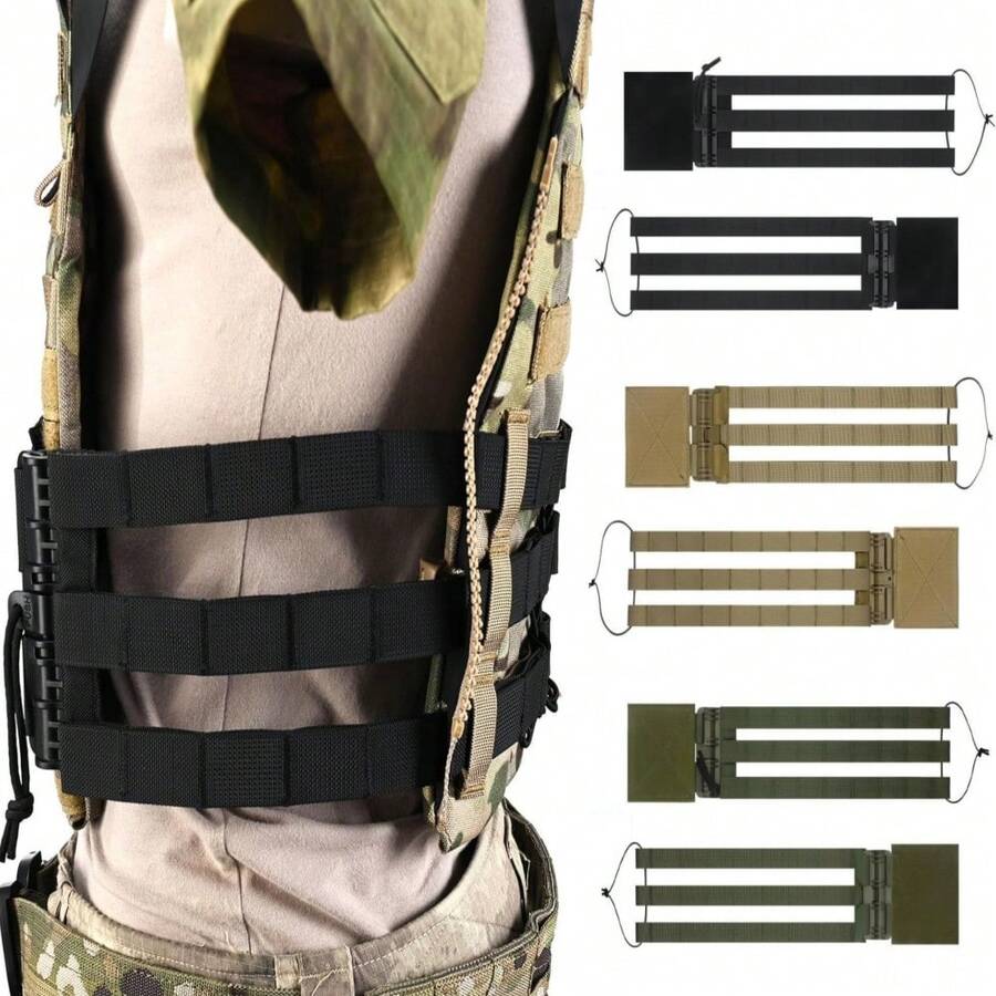 2pcs High Quality Tactical MOLLE Vest Belt Quick Release Buckle Set, Compatible With Airsoft JPC CPC 6094 420 Vest Plate Carrier Accessories - Multicolor - View 1