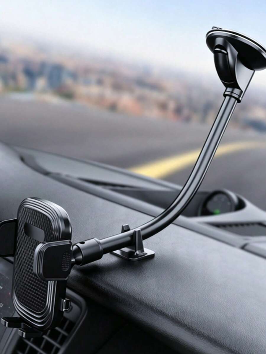 Universal Car Windshield Phone Holder, Flexible Long Arm, 360° Rotation, Welded Design, Compatible With IPhone And Android Phones, Birthday Gift, Car Accessories For Family And Friends, Car Phone Mount
