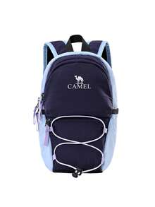 CAMEL CROWN 中性通勤後背包，輕量小容量旅行後背包，學生書包，適合戶外徒步與攀岩使用 - 墨紫 - 查看 1