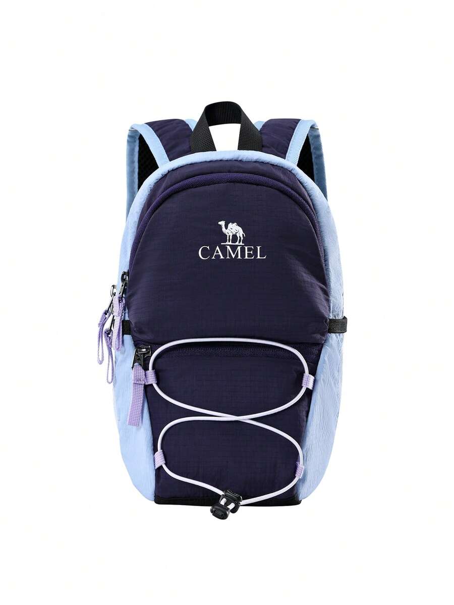 CAMEL CROWN 中性通勤後背包,輕量小容量旅行後背包,學生書包,適合戶外徒步與攀岩使用 - 墨紫 - 查看 1