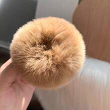 Korean Minimalist Genuine Rabbit Fur Scrunchie Cute Ponytail Hair Tie Internet Celebrity French Vintage Hair Accessory Autumn/Winter - Multicolor - View 12
