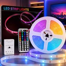3.28FT-98.4FT RGB 室內燈條,可變色 LED 燈條附遙控器,適用於遊戲設備、臥室、電視背光與房間裝飾 - RGB - 查看 2
