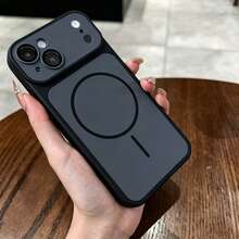 奢華鮮豔色彩磁吸手機殼，相容 iPhone 18 Pro Max 18 Pro，支援磁吸無線充電，附螢幕保護貼，相容 iPhone 16 Pro Max 17 Pro Max 16 Plus 17 12 11 15 14 13 - 黑色 - 查看 10
