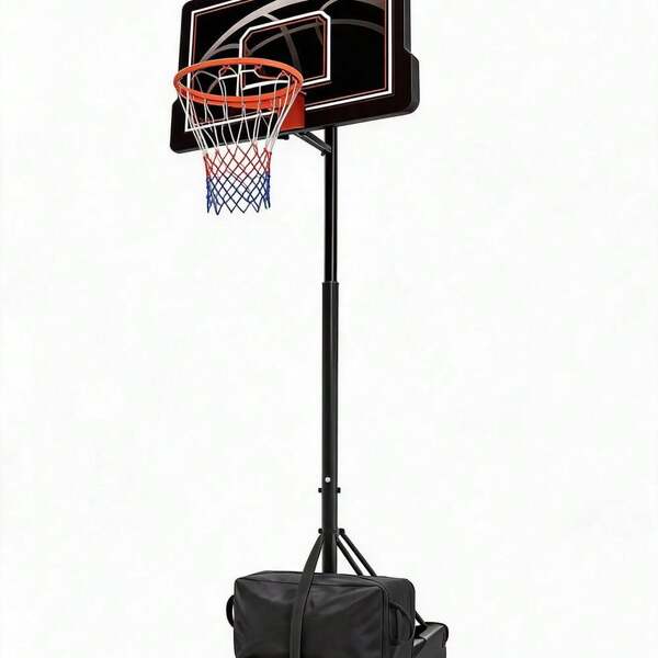 Basketball Hoop, Adjustable Height Portable Basketball System With Transparent Backboard, Steel Frame & PE Base, Indoor Outdoor Basketball Goal For Kids Teens Adults
