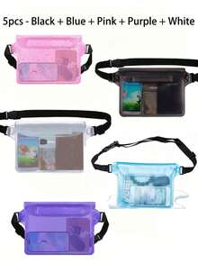 PVC Waterproof Waist Bag, Summer Waterproof Phone Pouch, Back To School Essential, Suitable For Swimming And Water Park - Multicolor - View 28