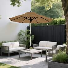 Replacement Canopy For Roman Umbrellas, Beach Umbrellas, And Patio Umbrellas, One Piece (Frame Not Included). Please Refer To The Image For Size Before Purchasing. - Khaki - View 9