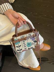 Floral Embroidered Handbag, Fresh Versatile Shoulder Crossbody Bag For Women, Suitable For Daily Commute, Travel And Date - Multicolor - View 9