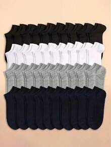 20雙男女通用輕量透氣短襪，夏季基本款，聖誕禮物 - 彩色 - 查看 1