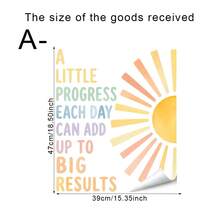 1/3pcs Inspirational Quote Wall Sticker, Daily Progress Sun Wall Sticker, Bohemian Style Vinyl Art, Suitable For Home, Office, Study Room Decoration, Positive Energy Mural - Inspirational Wall Decals - View 13