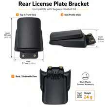Rear Fender License Plate Bracket Mounting Plate Replacement Part For Ninebot G3 Electric Scooter - Black - View 4