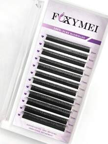 FOXYMEI 12 Rows Narrow 4D W-Shaped Eyelash Extensions C/D/LU(M) Curl, Fluffy & Textured, 0.07mm Lightweight & Soft, 8-15mm New Small Gap Lashes, Suitable For Daily Commute Natural Makeup Look - LU(M) - View 8