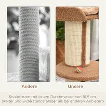91 Cm Cat Tree, Cat Tower With Sisal Posts, Platform, Cushion, Multi-Level Scratching Post, Climbing Tree, For Medium-Sized Cats, Light Brown - 淺棕色 - 查看 6