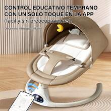 Smart Electric Baby Rocker With Timer Function, 5 Rocking Speeds, Bluetooth Music, And Mosquito Net - 查看 5