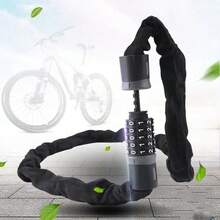 1pc 90cm Bicycle Chain Lock 5-Digit Combination Lock Anti-Theft Lock Extended & Thickened Electric Combination Chain Lock Cycling Gear Multi-Function Security Lock Outdoor Cycling Anti-Theft Security Lock - Multicolor - View 1