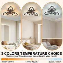 Luxury LED Ceiling Light, Black & White Dual Color Options, Elegant Light & Shadow Effect, Exquisite Texture. Suitable For Modern, Nordic, Luxury Home Decor, Can Be Installed In Bedroom, Entrance Hallway, Balcony, Living Room And Other Spaces, Warm & Transparent Lighting, Easy Installation, Combines Lighting & Decorative Functions, Creates A Sophisticated Home Environment. - MT-3T Ceiling Light - View 6