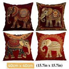 4pcs Style Elephant Pattern Pillow Covers Without Inserts, Single-Sided Printed Pillow Covers, Suitable For Living Room Bedroom Home Decor, All-Season Pillow Covers - Multicolor - View 13