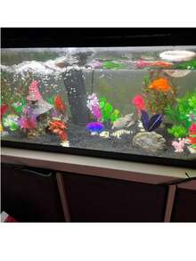 Artificial Aquarium Plants, Aquatic Plants, Fake Plant Flowers Decoration, Suitable For All Fish, Freshwater Fish Tank And Large Fish Tank Decoration, Aquarium Accessories - Green - View 5