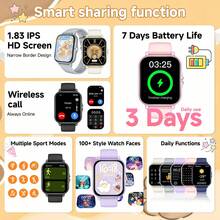 2026 New Upgraded Kids Smart Watch, Unisex, 1.83-Inch Large HD Screen, Supports Bluetooth Calling, Alarm, Customizable Widgets, Equipped With Sports Mode, Perfect Gift For Children, Most Popular Watch For Kids - Multicolor - View 4