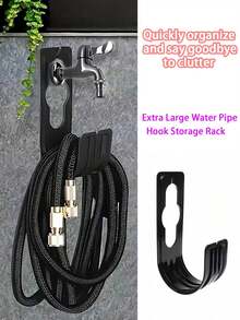 1pc Garden Hose Hook, Plastic Wall-Mounted Hose Holder Support Bracket Home Supplies, Plastic Garden & Patio Home, Garden Supplies, Outdoor Garden Decor, Cable Organizer, Hook, Garden, Garden Hose, Hose - A - View 2