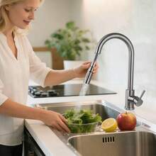 Miumaeov Durable Mixer Tap Anti-Corrosion 10-Year Service Life Complete Installation Kit DIY Quick Assembly Vibration-Proof Multi-Layer Bubble Aerator Sink Faucet - A - View 4