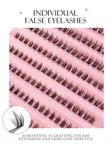 Asiteo 200pcs C-Curl DIY Lower Lash Clusters, Natural Soft Manga Style Anime Lower Lash Clusters, Suitable For Daily Makeup And Lash Extensions, Lash Clusters, Single Cluster False Lashes, False Lashes - C - View 4