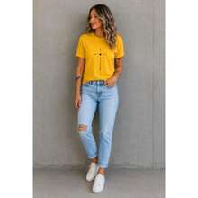 Women T-Shirts - 黃色 - 查看 4