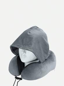 2/1pc Adjustable U-Shaped Travel Neck Pillow With Hood - Ergonomic Design, Soft Polyester Fabric, Washable, Multiple Colors Available, Suitable For Car, Airplane, Office And Outdoor Use - Comfortable Fit, Perfect For Travel And Relaxation - Multicolor - View 21